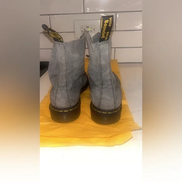 Doc Martens 1460 Pascal marbled suede lace up boots size 8 - Picture 6 of 12